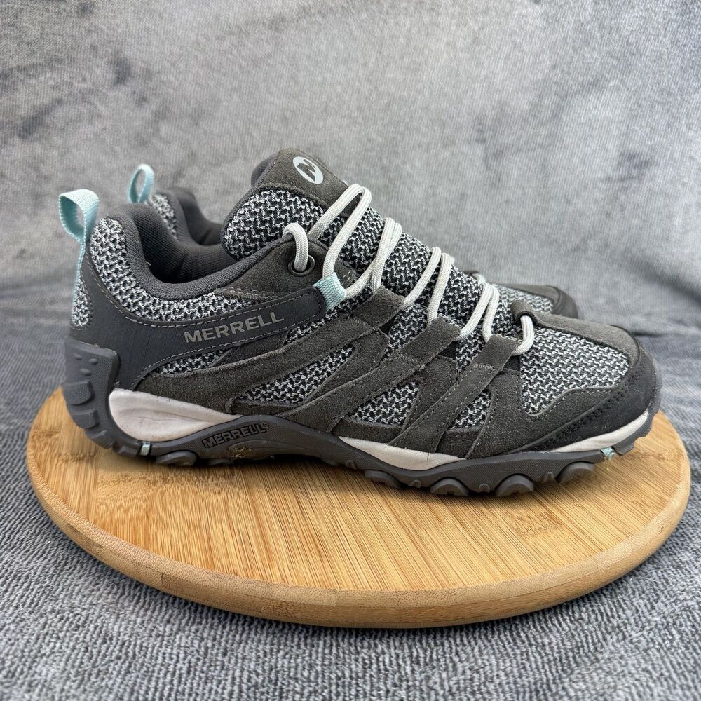 Merrell Storm Shoes Womens Size 9 Gray Suede Trail Hiking Sneakers J034612